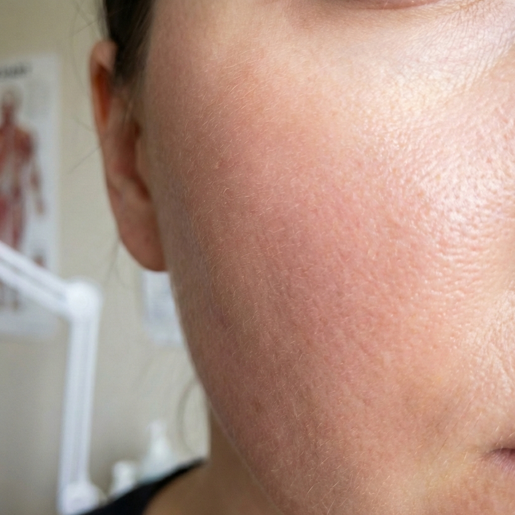 After treatment - smooth hydrated skin